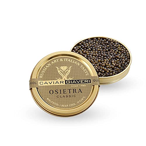 Caviar Giaveri Kaviar Osietra Classic vom russischen Stör aus Italien Acipenser gueldenstaedtii Störrogen italienische Zucht 30gr